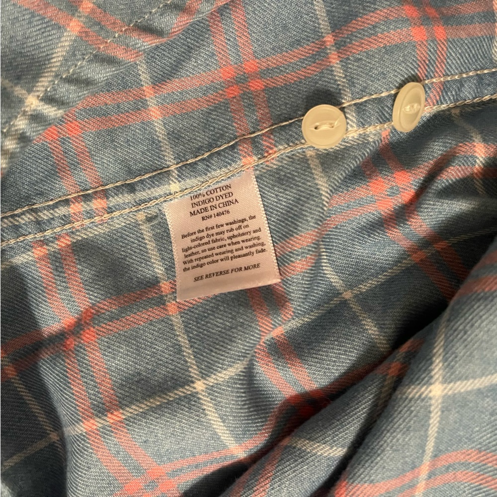 Faherty Single Pocket Button Down Xl - image 4